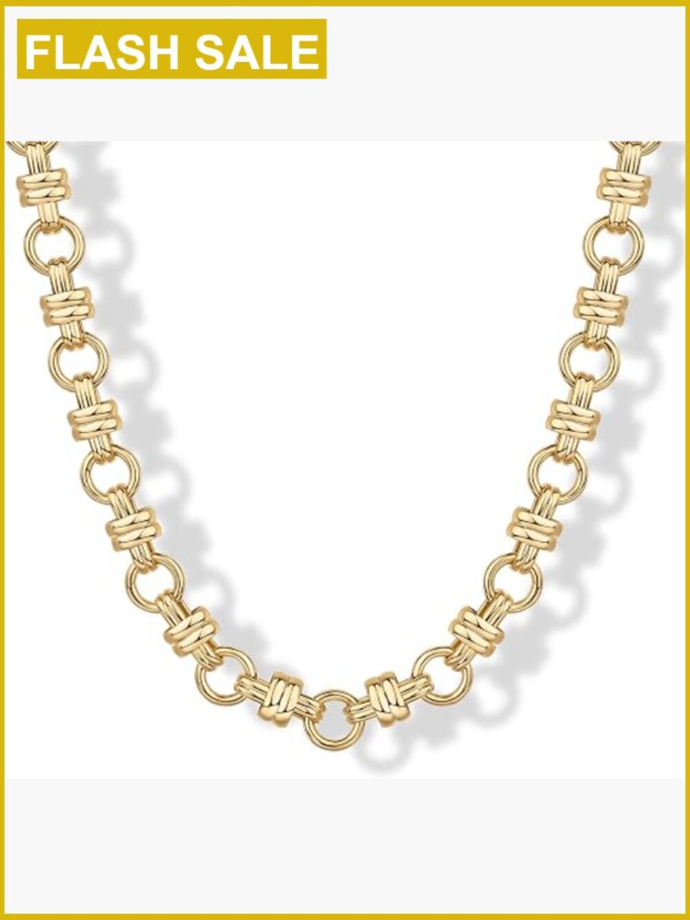 Chunky Link Chain Necklace - 14K Gold Plated
